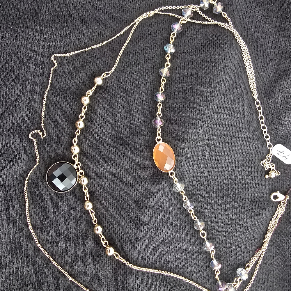 Elegant Gold and Black Necklace Set